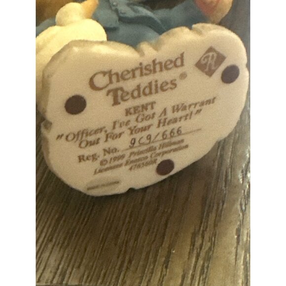 Cherished Teddies Officer Kent Figurine With Duck & Box 1995 - Picture 2 of 7